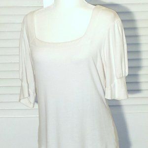 Madison Studio White Top w/ Puffy Sleeves